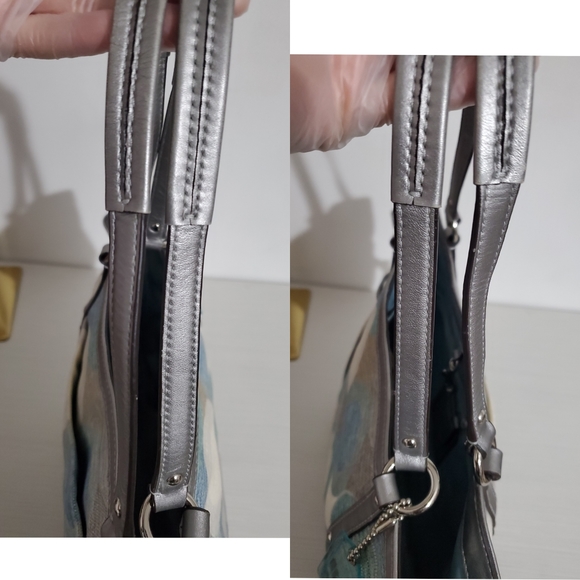 RARE Coach Blue Silver Crossbody or Shoulder Bag - Picture 9 of 17